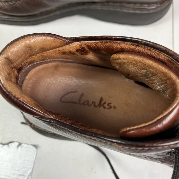 Vintage Clarks‎ 30086 Chukka Brown Leather Boots Active Air Shoes Men's 11M