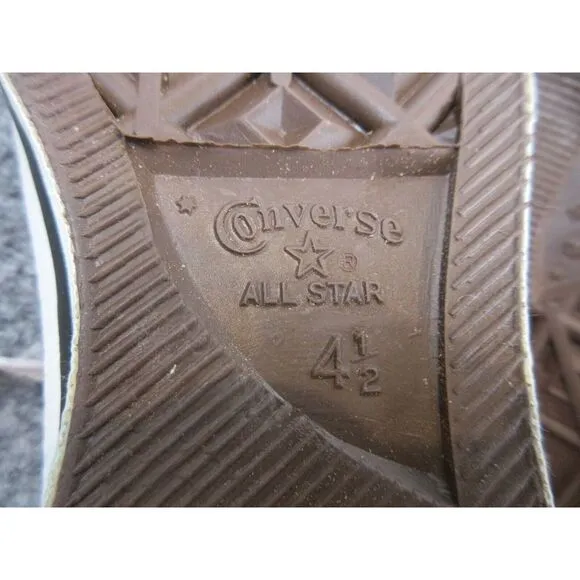 VINTAGE Converse Chuck Taylor Shoes Girls 4 1/2‎ Red Sneakers Low Top Lace Up