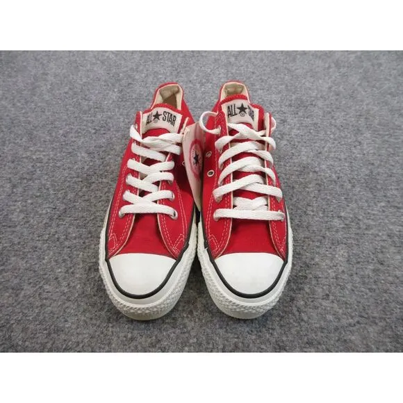 VINTAGE Converse Chuck Taylor Shoes Girls 4 1/2‎ Red Sneakers Low Top Lace Up