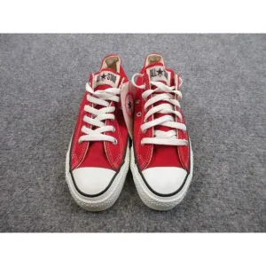 VINTAGE Converse Chuck Taylor Shoes Girls 4 1/2‎ Red Sneakers Low Top Lace Up