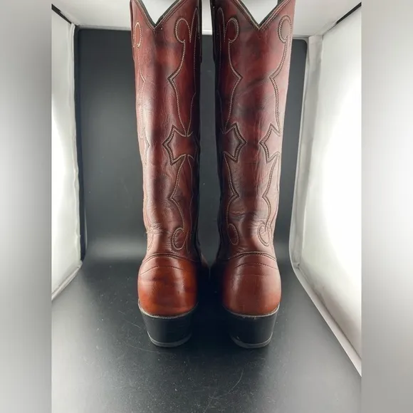 VINTAGE DAN POST COWBOY WESTERN BOOTS SZ 7.5 A  MADE IN USA​​​​​​​​​​​​​​​​