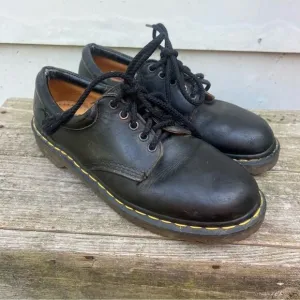 Vintage Doc Dr Martens 5 eye Black Oxford Chunk Shoes UK9 made in England