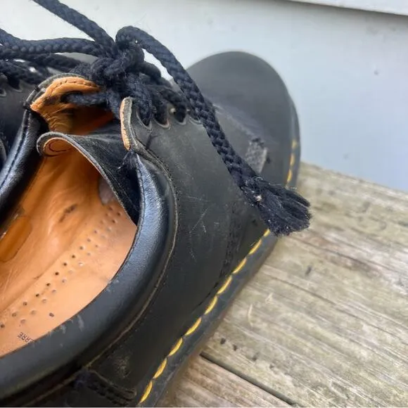 Vintage Doc Dr Martens 5 eye Black Oxford Chunk Shoes UK9 made in England