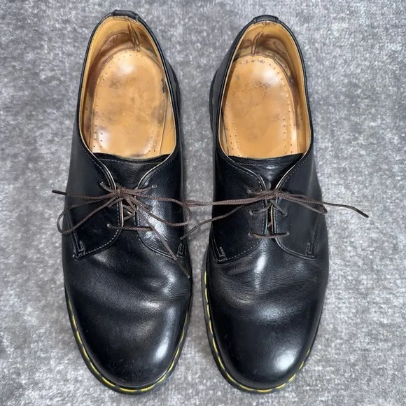 Vintage Dr. Martens 1461 Black Leather Shoes Made In England Men's US 11?