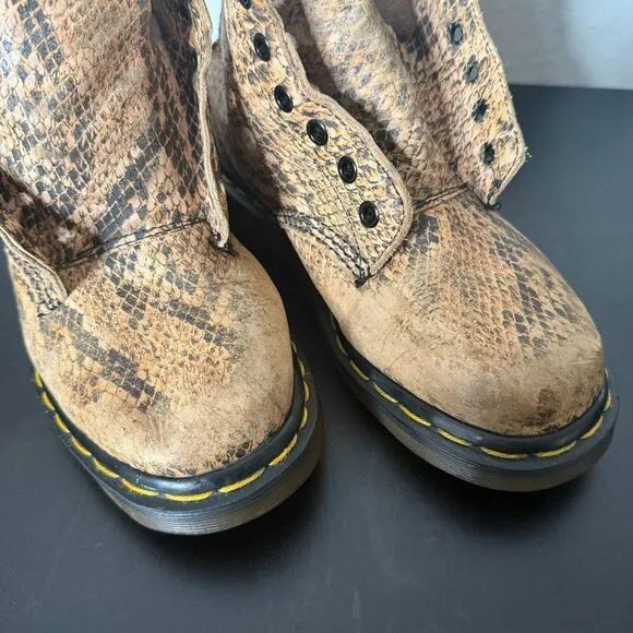 Vintage Dr. Martens Boots Pascal Snakeskin Snake Leather Women‎ UK 4 US 6 Shoes