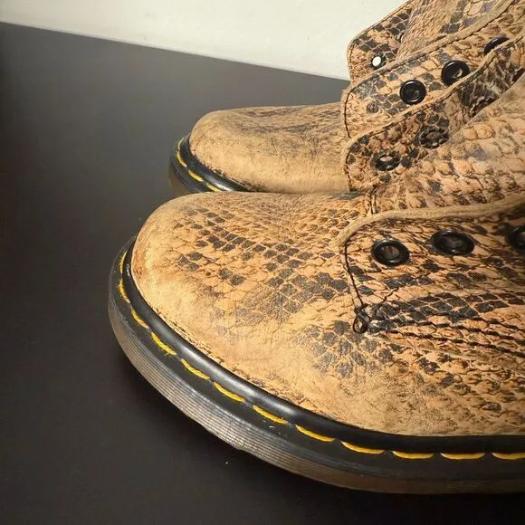 Vintage Dr. Martens Boots Pascal Snakeskin Snake Leather Women‎ UK 4 US 6 Shoes