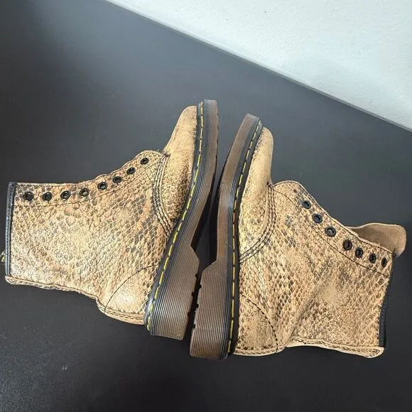 Vintage Dr. Martens Boots Pascal Snakeskin Snake Leather Women‎ UK 4 US 6 Shoes
