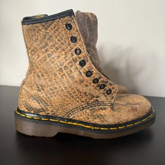 Vintage Dr. Martens Boots Pascal Snakeskin Snake Leather Women‎ UK 4 US 6 Shoes