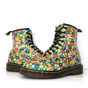 Vintage Dr Martens Daisy Multi Colored Floral MIE 1460 Boots Women’s 6 Shoes