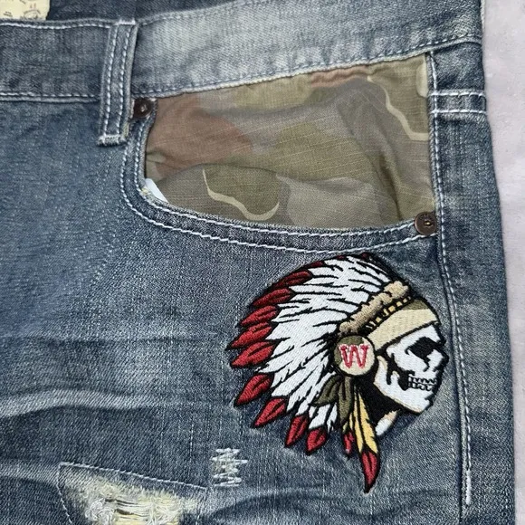 Vintage ECKO UNLTD Mens Size 40 Blue Denim Baggy Jeans Skater Grunge Y2K Hip Hop