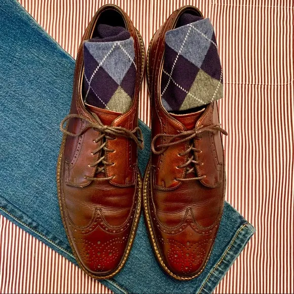 Vintage E.T. Wright Mahogany Longwings, Size 11 A