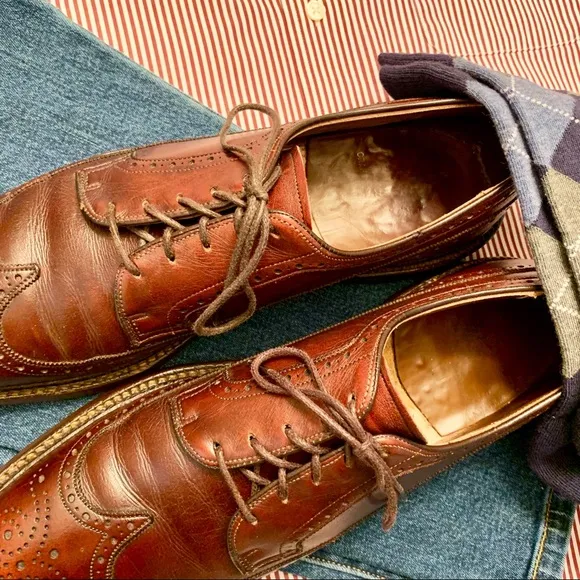 Vintage E.T. Wright Mahogany Longwings, Size 11 A