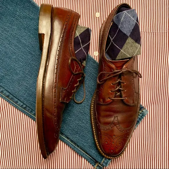 Vintage E.T. Wright Mahogany Longwings, Size 11 A
