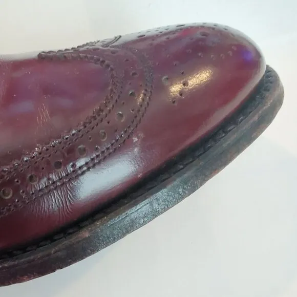 Vintage Florsheim Loafers Shoes 11 Red Tassel Wingtip