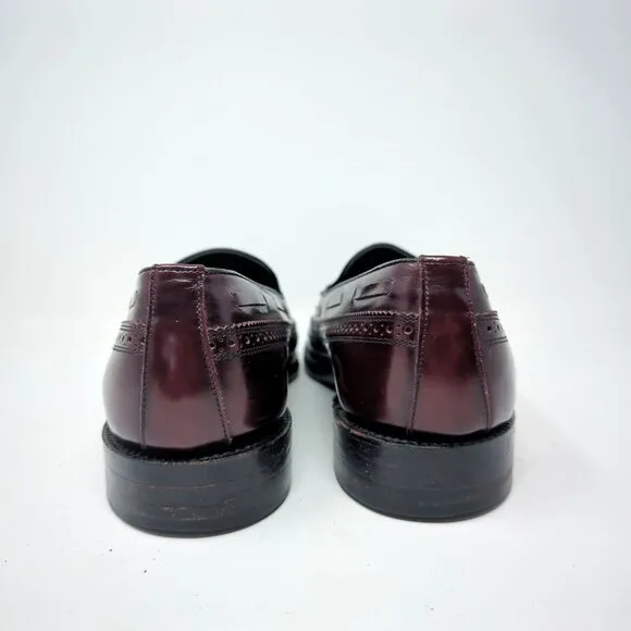Vintage Florsheim Loafers Shoes 11 Red Tassel Wingtip