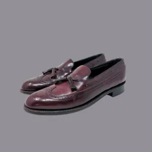 Vintage Florsheim Loafers Shoes 11 Red Tassel Wingtip