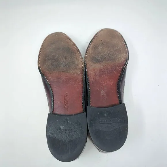 Vintage Florsheim Loafers Shoes 11 Red Tassel Wingtip