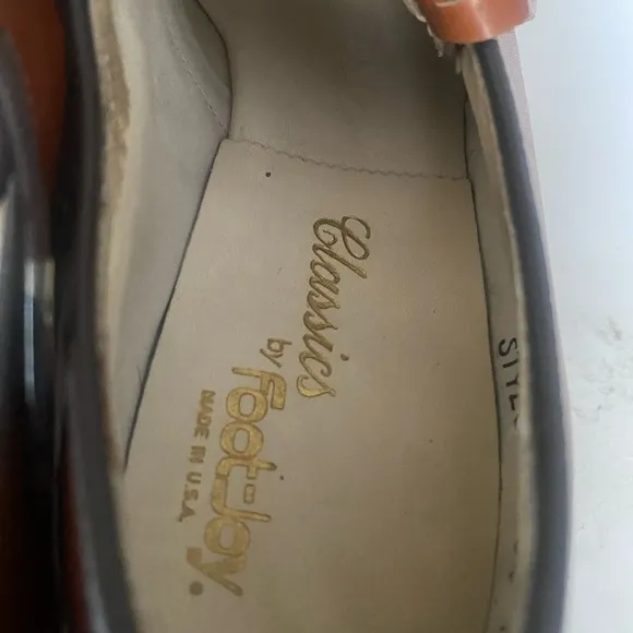 Vintage  FootJoy 21st Century Tassel Golf Spikes Brown Shoes size 8