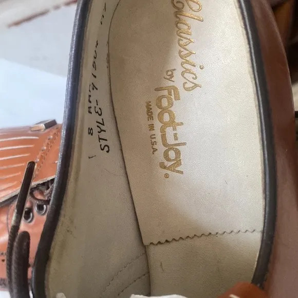 Vintage  FootJoy 21st Century Tassel Golf Spikes Brown Shoes size 8