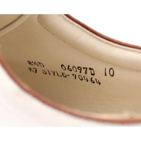 Vintage FootJoy Classics Women's Brown/White Leather Wingtip Golf Shoes Sz 8.5D