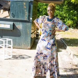 Vintage Glam Ingrid Cado for Neiman Marcus Maxi Dress