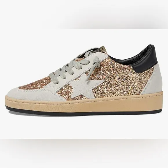 Vintage Havana Kristen Gold Multi Glitter Sneaker