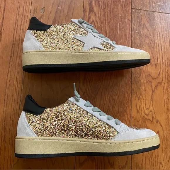 Vintage Havana Kristen Gold Multi Glitter Sneaker