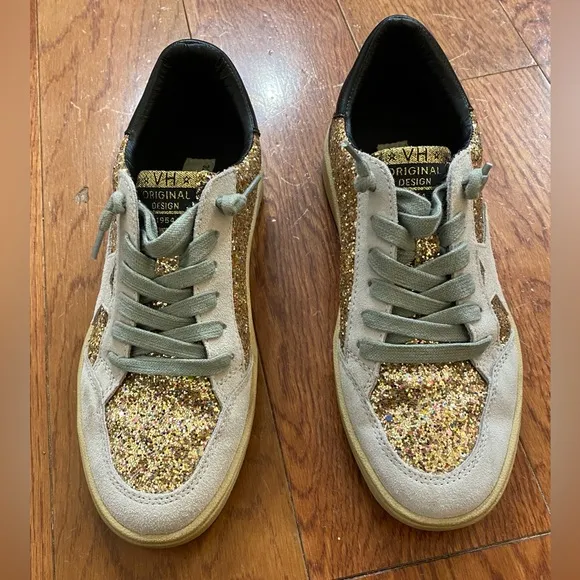 Vintage Havana Kristen Gold Multi Glitter Sneaker