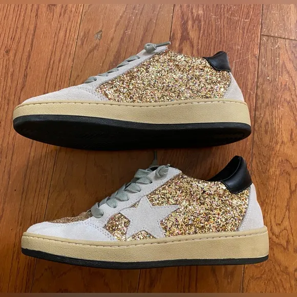 Vintage Havana Kristen Gold Multi Glitter Sneaker