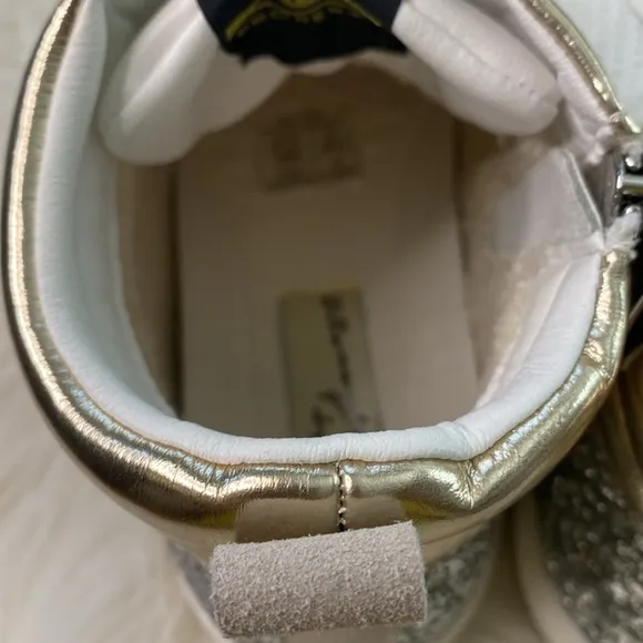 Vintage Havana Val High White/Gold/Silver Glitter High Top Shoes size 8.5