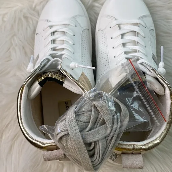 Vintage Havana Val High White/Gold/Silver Glitter High Top Shoes size 8.5