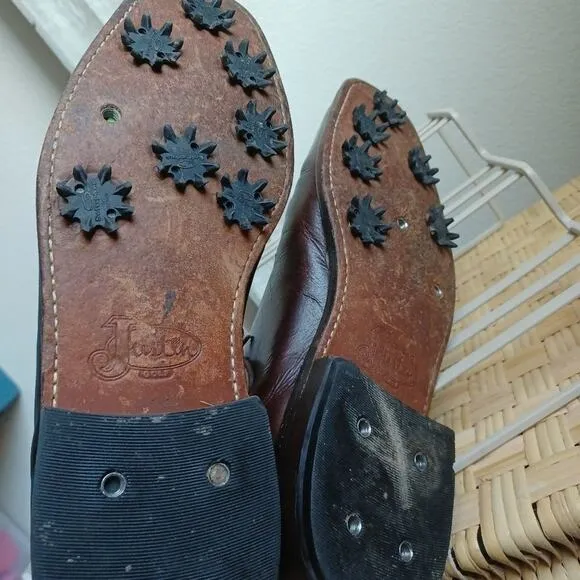 Vintage Justin Golf Shoes Dark Brown MenS