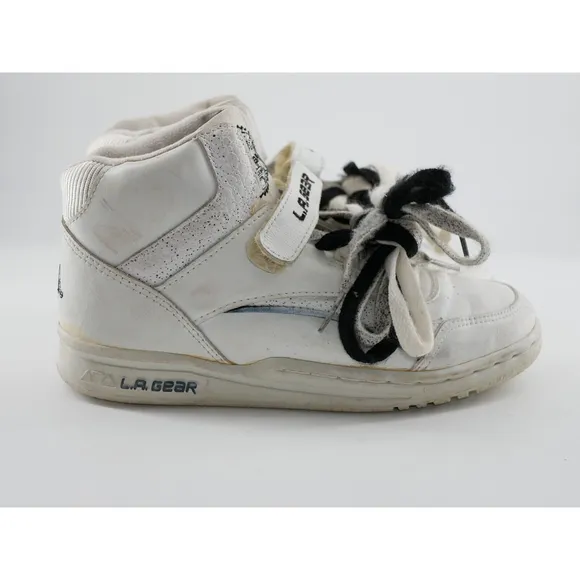 Vintage LA Gear Brats Multi Lace Womens Size 6.5 High Top Shoes 1990s