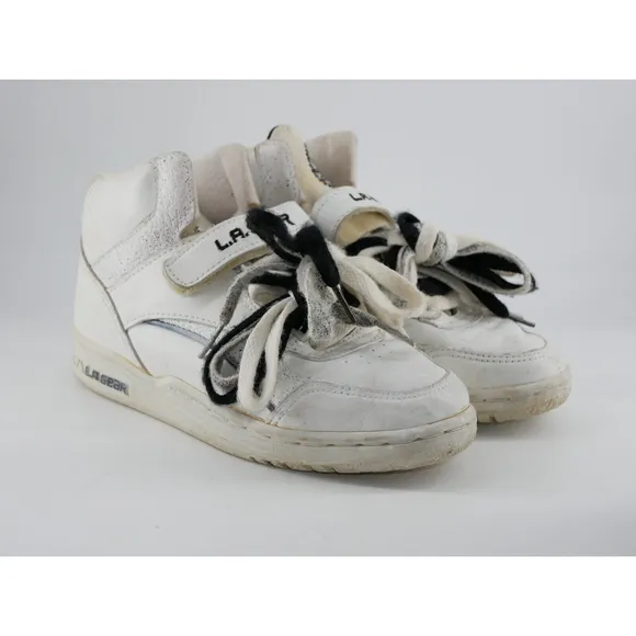 Vintage LA Gear Brats Multi Lace Womens Size 6.5 High Top Shoes 1990s