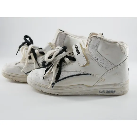 Vintage LA Gear Brats Multi Lace Womens Size 6.5 High Top Shoes 1990s