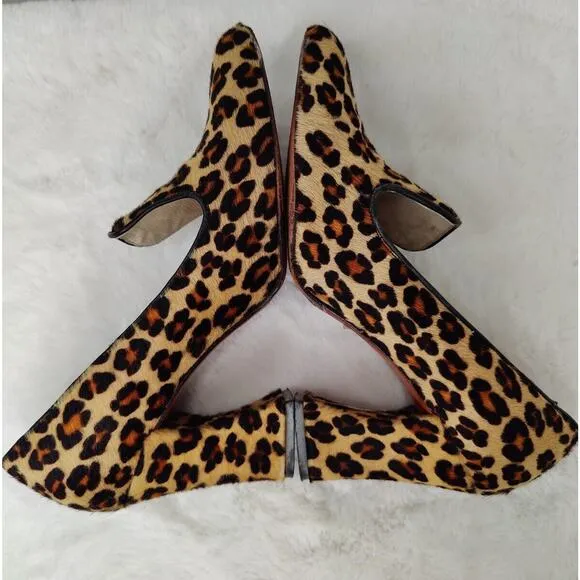 Vintage Leopard Print pumps Sz 10 *Read*