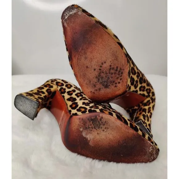 Vintage Leopard Print pumps Sz 10 *Read*