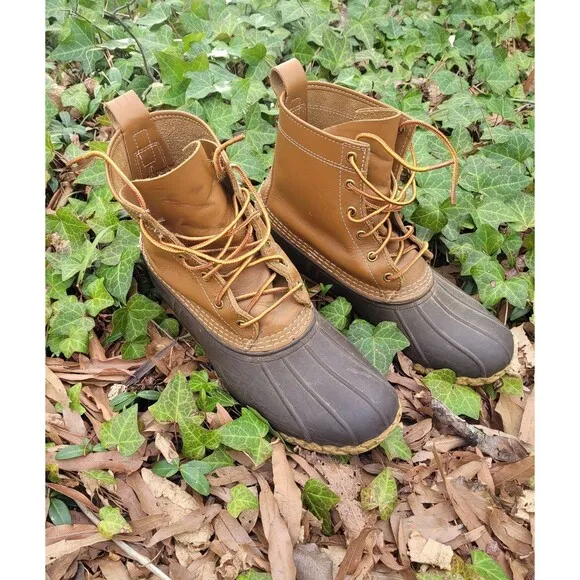 Vintage LL Bean Maine Hunting Shoes  Duck Boots Men 10