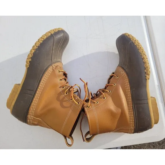 Vintage LL Bean Maine Hunting Shoes  Duck Boots Men 10