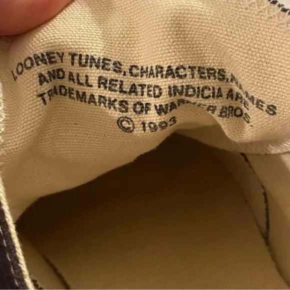 Vintage Looney Tunes Shoes Mens Size 11.5‎ Sneaker Lace Up  Taza 1993