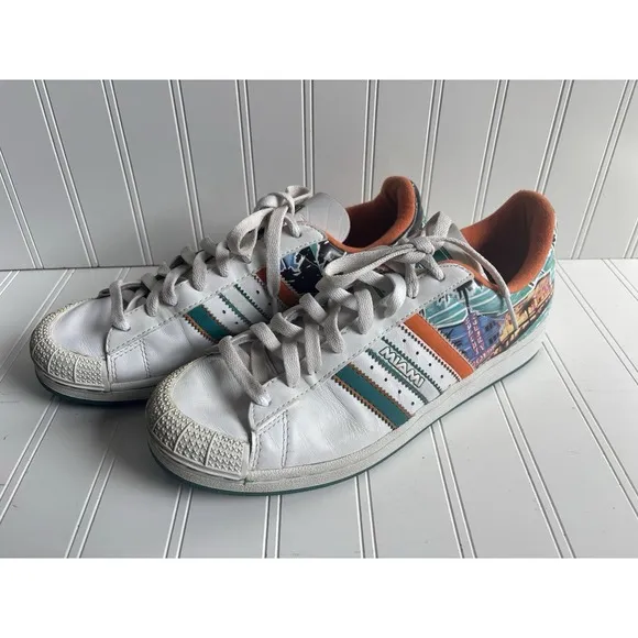 vintage mens Adidas Lo City Miami Half Shells shoes sneakers 043557 10.5 M