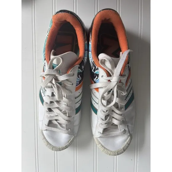 vintage mens Adidas Lo City Miami Half Shells shoes sneakers 043557 10.5 M