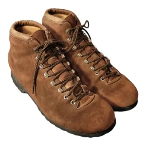 Vintage Mens Palon Leather Lace Up Italian Boots Sz 11.5 Brown Waffle Stampers