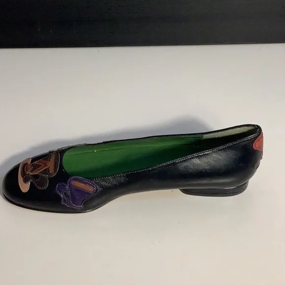 Vintage Michael Simon Leather “Coffee Cups” Slip On Ballet Flats Shoes Sz 7M