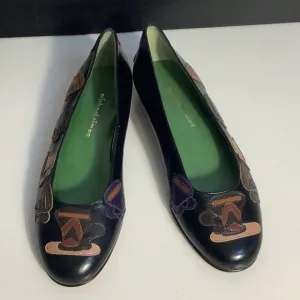 Vintage Michael Simon Leather “Coffee Cups” Slip On Ballet Flats Shoes Sz 7M