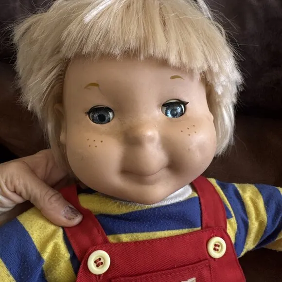 Vintage My Buddy Doll Playskool 1986 21&quot; Boy Blonde Hair Blue Articulating Eyes