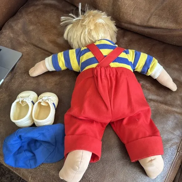 Vintage My Buddy Doll Playskool 1986 21&quot; Boy Blonde Hair Blue Articulating Eyes