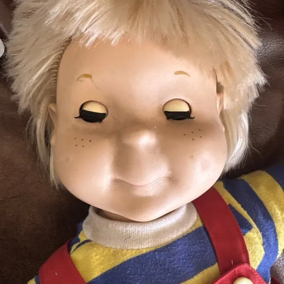 Vintage My Buddy Doll Playskool 1986 21&quot; Boy Blonde Hair Blue Articulating Eyes