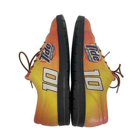 Vintage Nascar Tide Racing Team Leather Shoes #10 Icon Wearable Art, Size 6.5