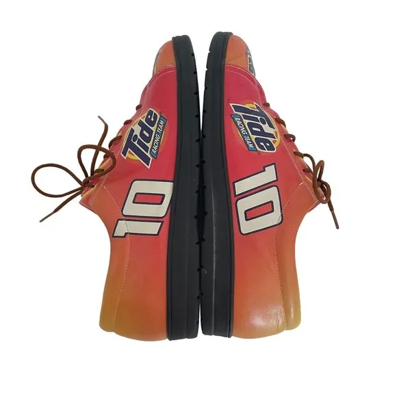 Vintage Nascar Tide Racing Team Leather Shoes #10 Icon Wearable Art, Size 6.5